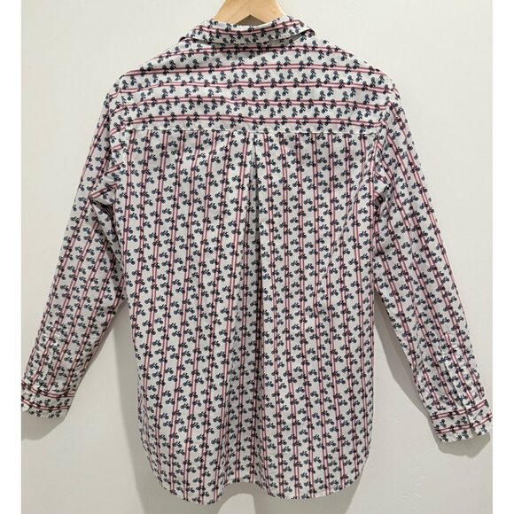 Grayson The Hero Bicycle Print Button Up Shirt Size 2 S M Cotton Stripe - Picture 2 of 16